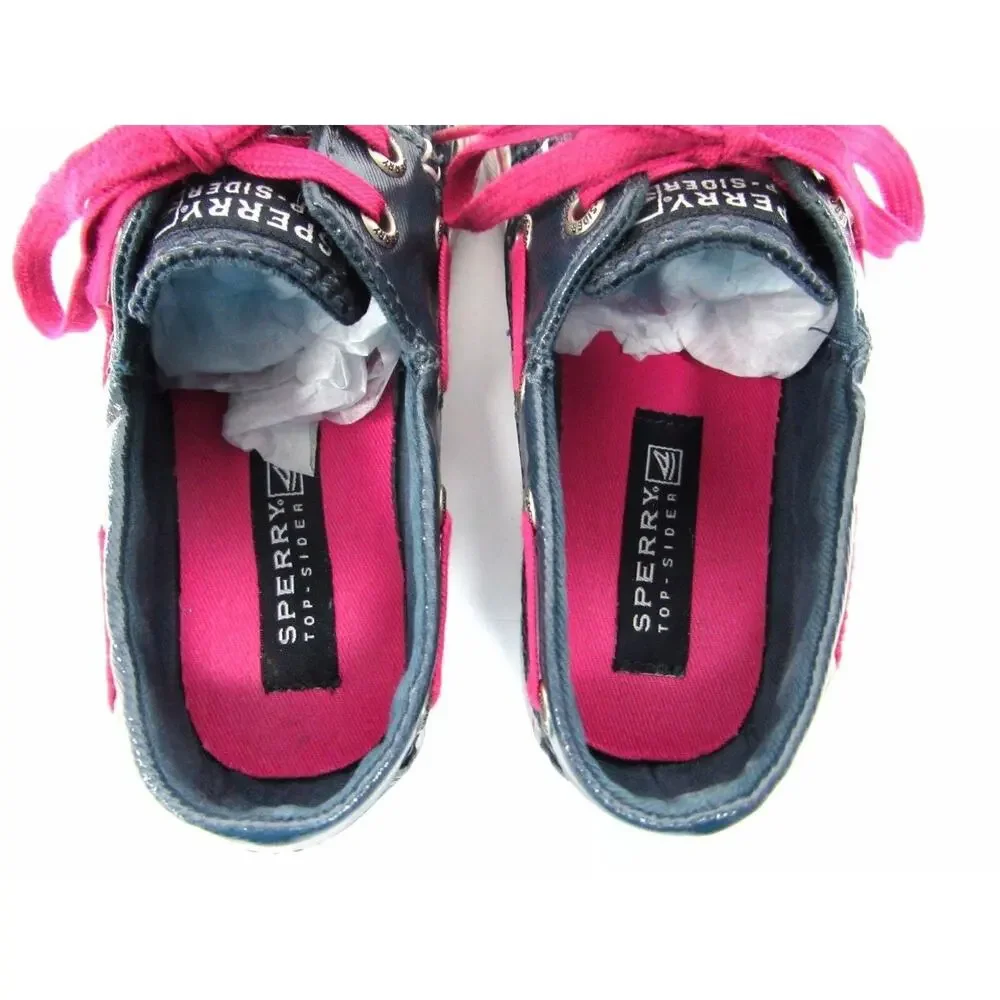 Sperry Top Sider girls youth size 13 kids shoes pink navy blue bahama
